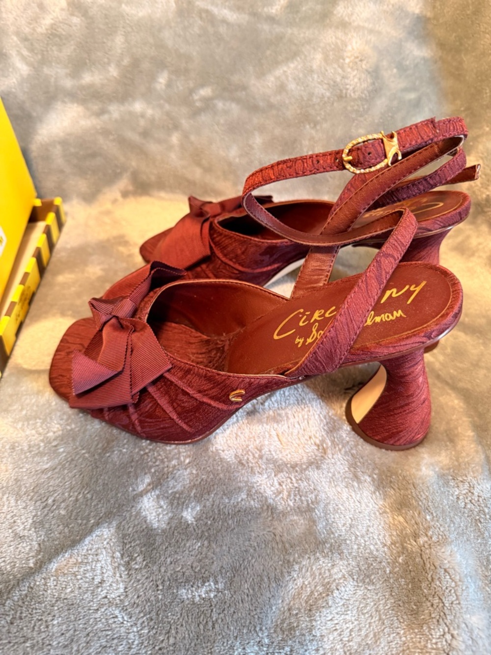 Circus by Sam Edelman Spiced Plum Bow Slingback Block Heels - Picture 4 of 10